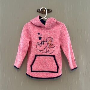 Minnie Mouse Pink Hoodie with Heathered Texture